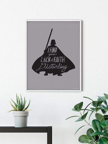 Kunstdruck Star Wars - Silhouette Quotes Vader 50x70cm