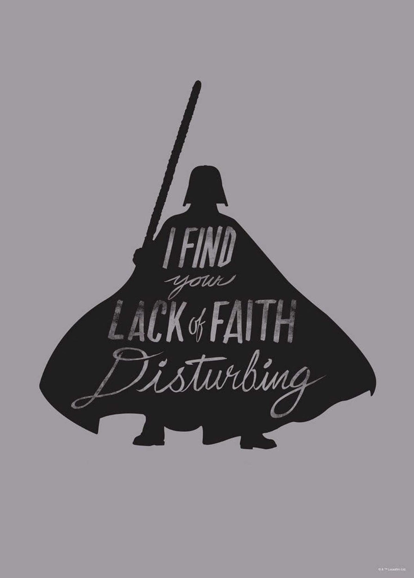 Kunstdruck Star Wars - Silhouette Quotes Vader 50x70cm