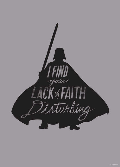 Kunstdruck Star Wars - Silhouette Quotes Vader 50x70cm