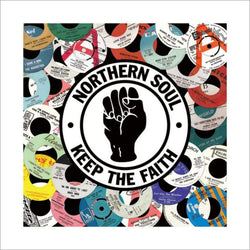 Kunstdruck Northern Soul Labels 40x40cm