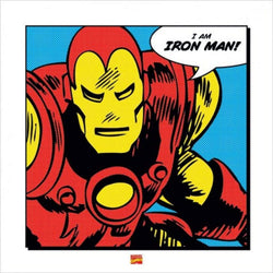 Kunstdruck Iron Man - I Am 40x40cm