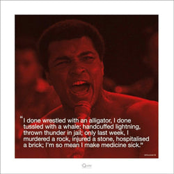 Kunstdruck Muhammad Ali - iQuote Sick 40x40cm