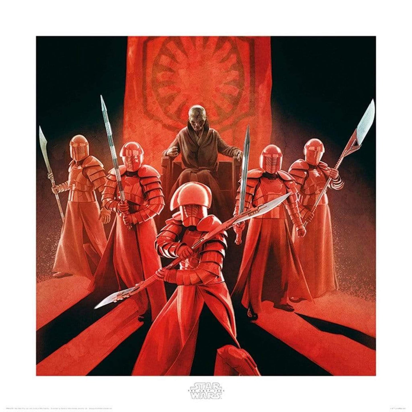 Kunstdruck Star Wars - The Last Jedi Snoke and Elite Guards 40x40cm