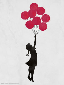 Kunstdruck Banksy - Girl Floating Original 30x40cm