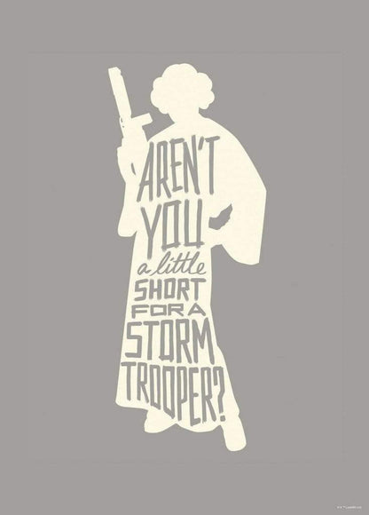 Kunstdruck Star Wars - Silhouette Quotes Leia 50x70cm