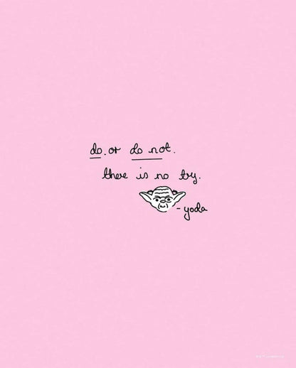 Kunstdruck Star Wars - Quote Yoda Cute 40x50cm
