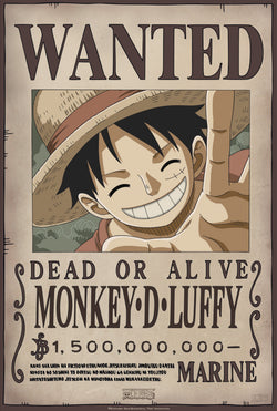 Poster One Piece Wanted Luffy New 2 35x52cm