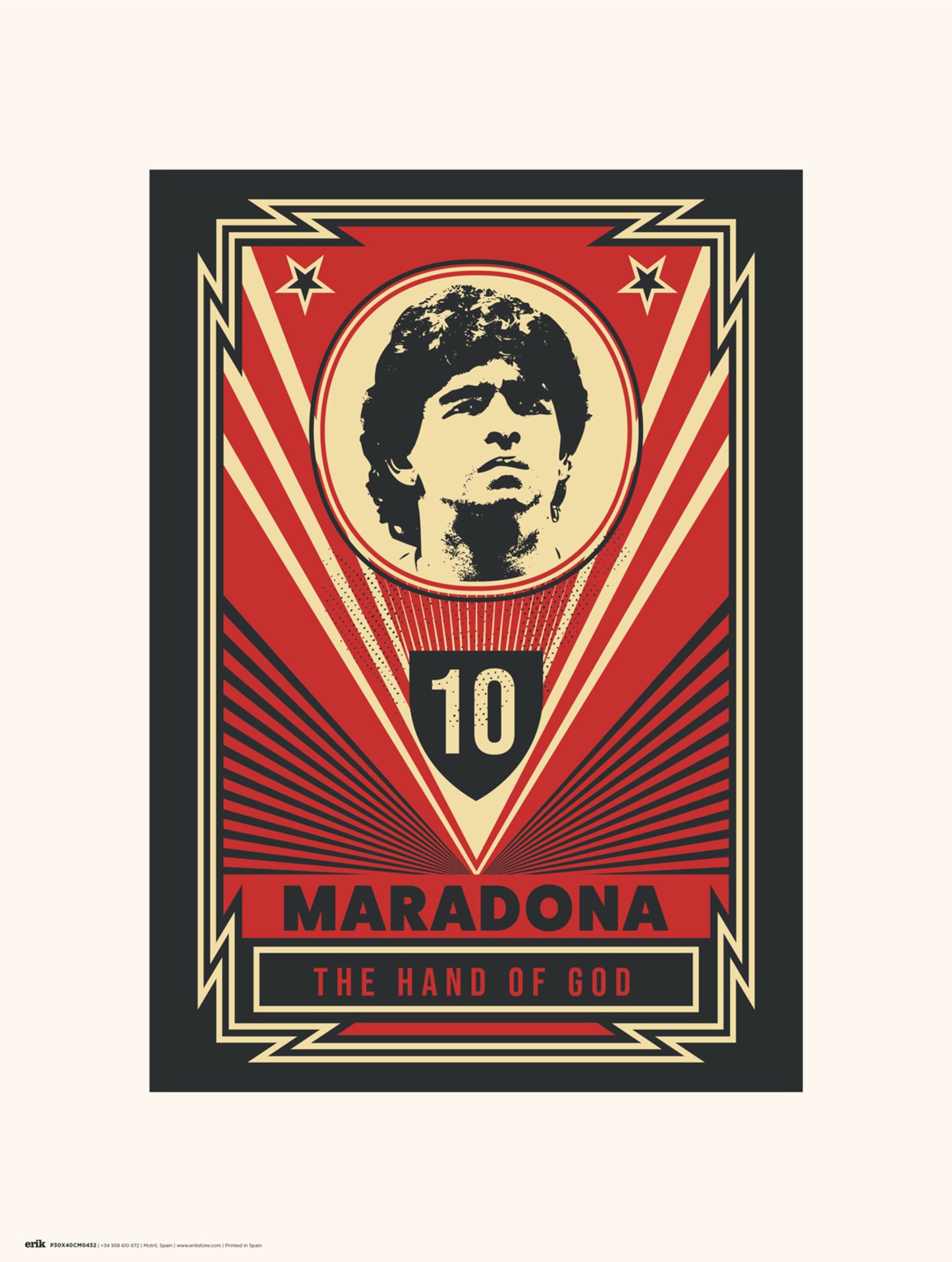 Kunstdruck Maradona - The Hand of God 30x40cm