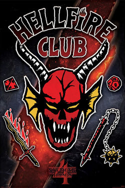 Poster Stranger Things - 4 Hellfire Club Emblem Rift 61x91,5cm