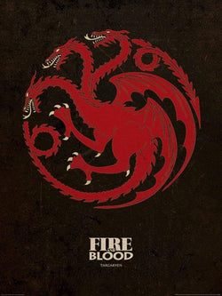 Kunstdruck Game of Thrones - Targaryen 60x80cm
