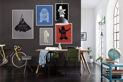 Kunstdruck Star Wars - Silhouette Quotes Stormtrooper 50x70cm