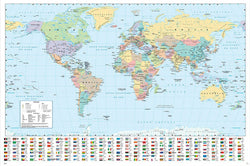 Poster Harper Collins - World Map 21 - Französisch - 91,5x61cm