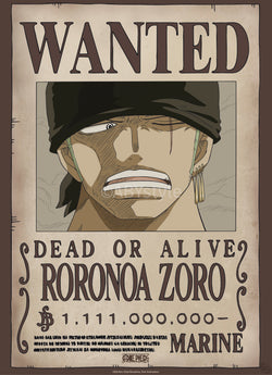 Poster One Piece - Wanted Zoro Wano 38x52cm