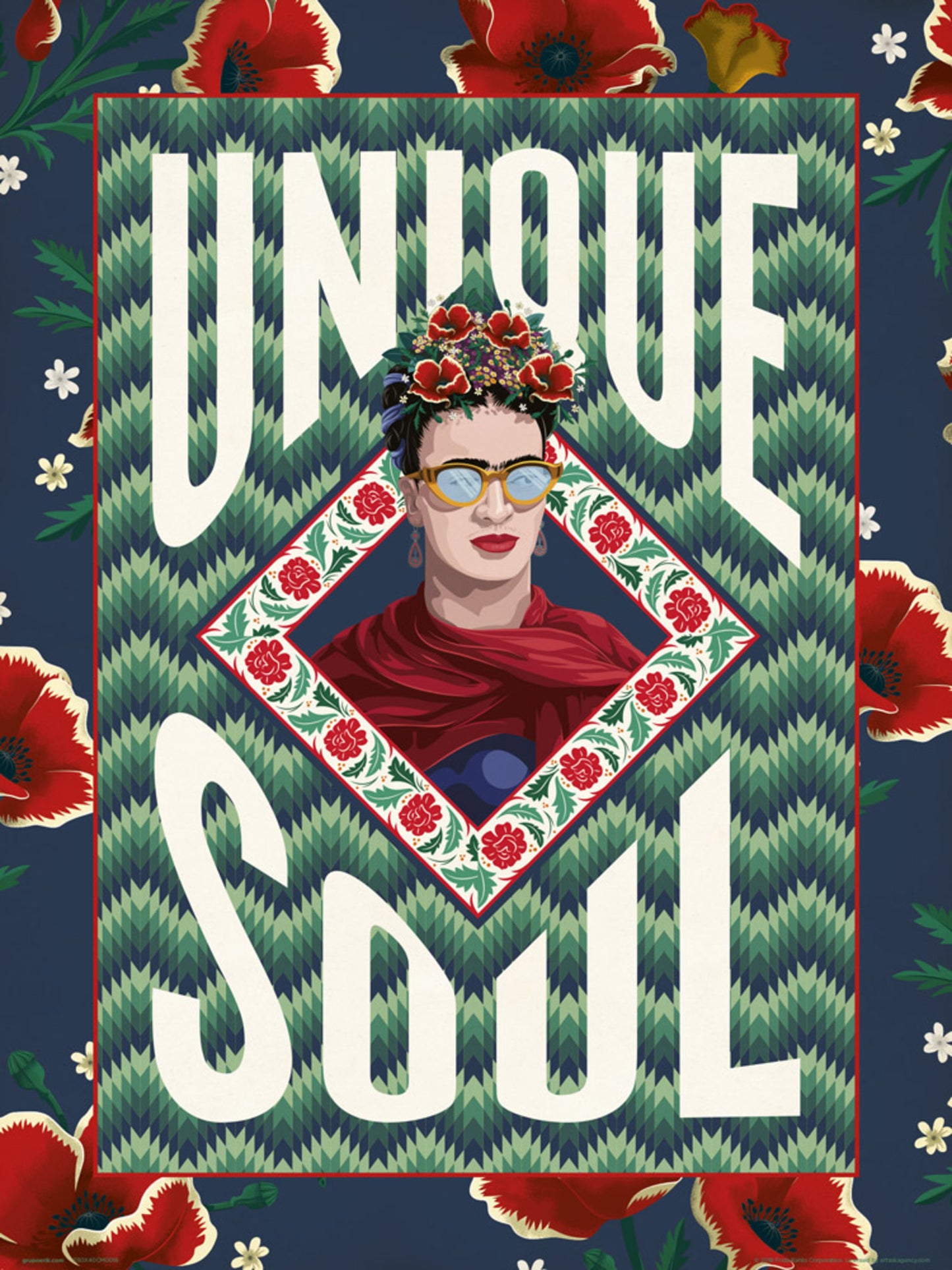 Kunstdruck Frida Kahlo - Unique Soul 30x40cm