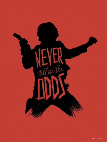 Kunstdruck Star Wars - Silhouette Quotes Han Solo 30x40cm