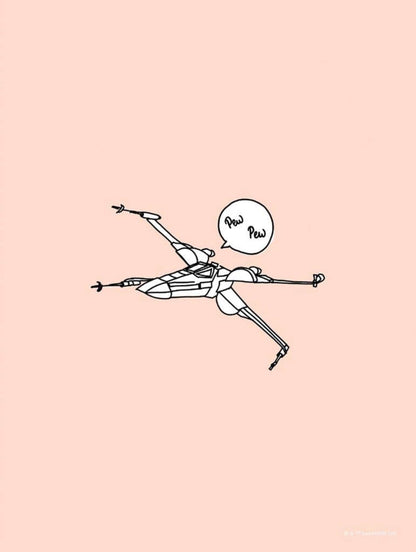 Kunstdruck Star Wars - Pew Pew 30x40cm