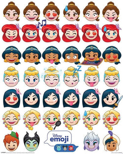 Poster Disney - Emoji Princess Emotions 40x50cm