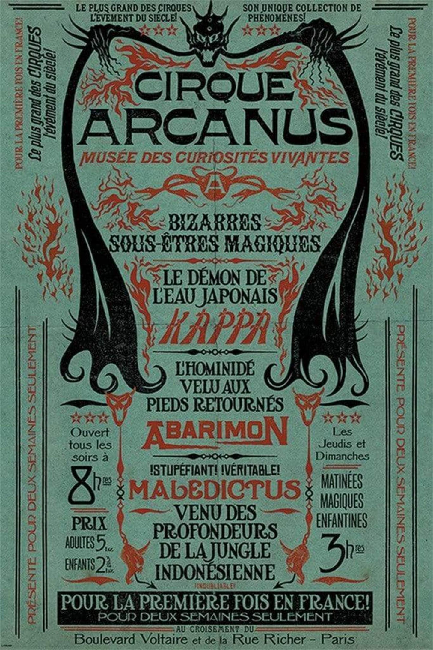 Poster Fantastic Beasts - the Crimes of Grindelwald Le Cirque Arcanus 61x91,5cm