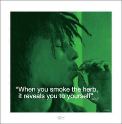 Kunstdruck Bob Marley - iQuote Herb 40x40cm