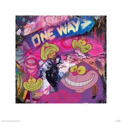 Kunstdruck The Cheshire Cat - Graffiti 40x40cm