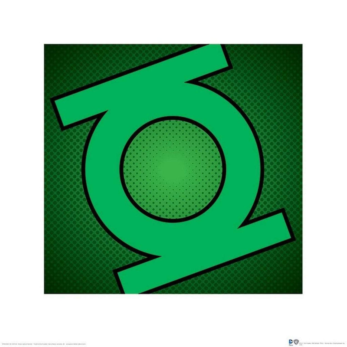 Kunstdruck DC Comics - Green Lantern - Symbol 40x40cm