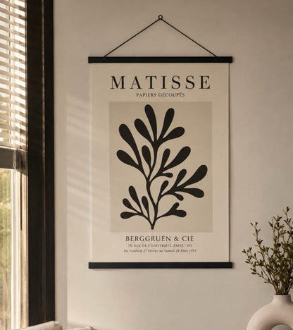 Posterhänger 40cm Schwarz - Posterleiste mit Aufhängauge
