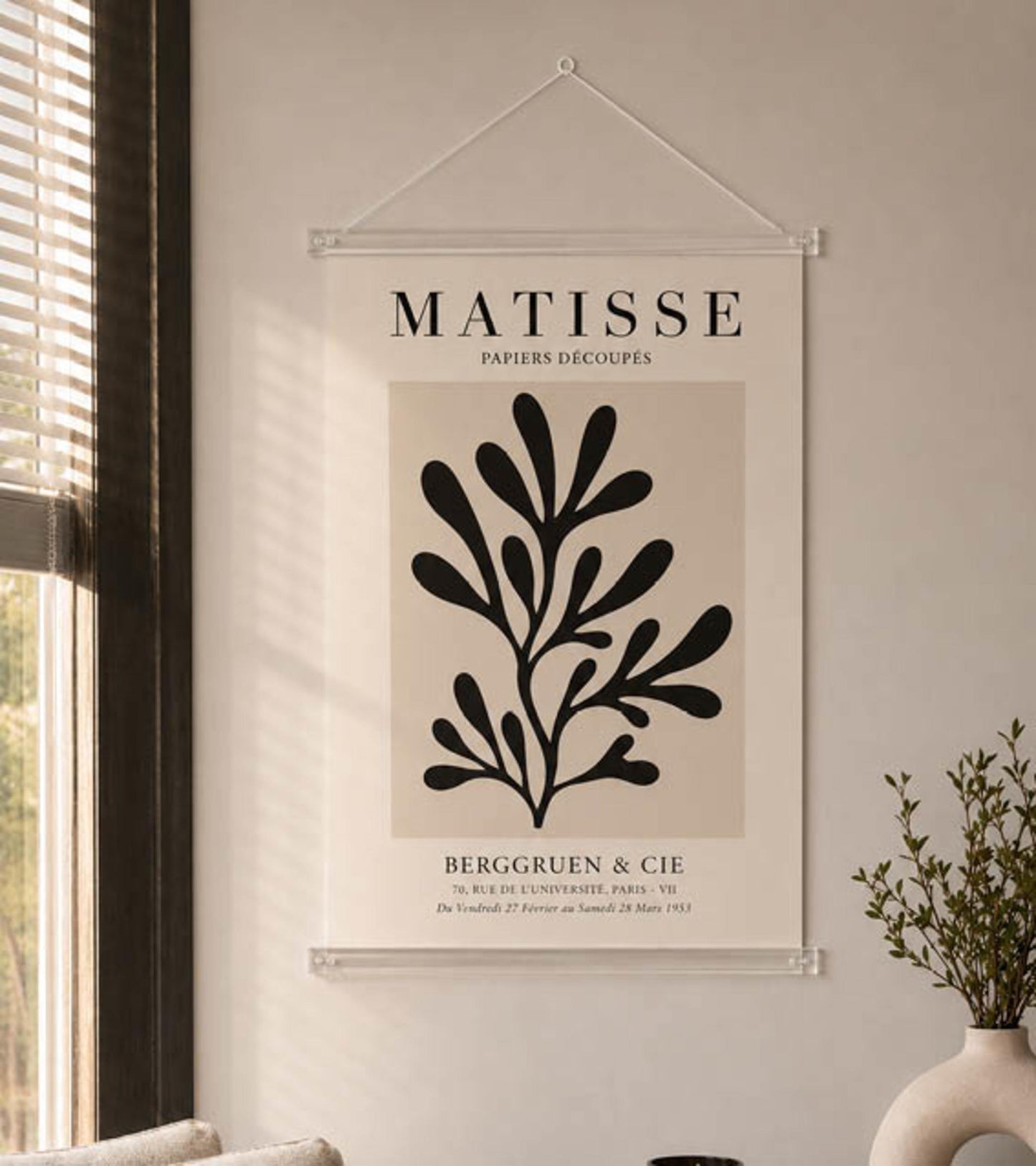 Posterhänger 60cm Transparent - Posterleiste mit Aufhängauge