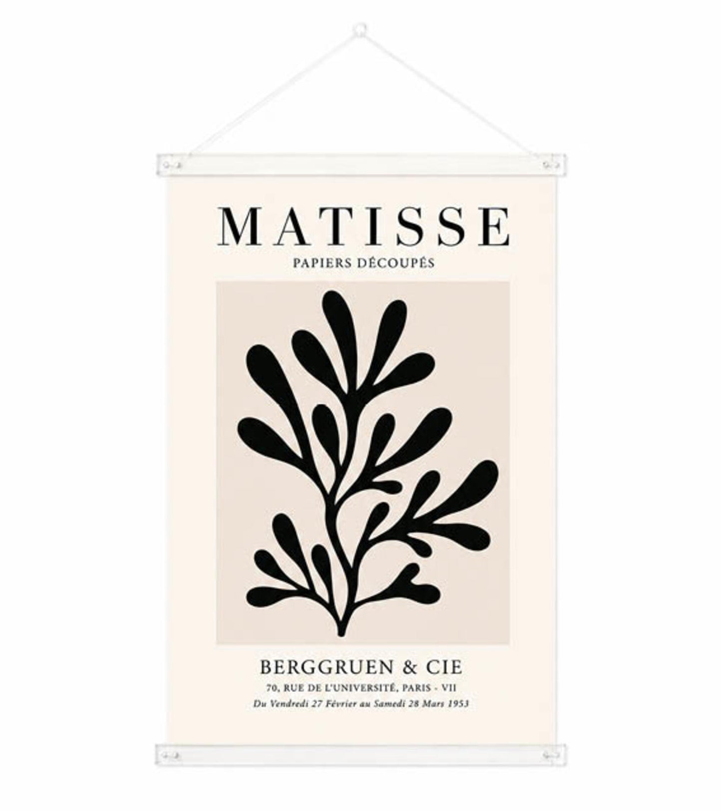 Posterhänger 60cm Transparent - Posterleiste mit Aufhängauge