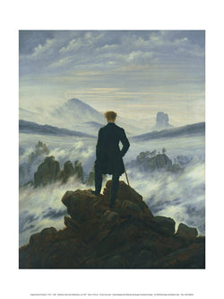 Kunstdruck Caspar David Friedrich Der Wanderer im Nebelmeer 30x40cm