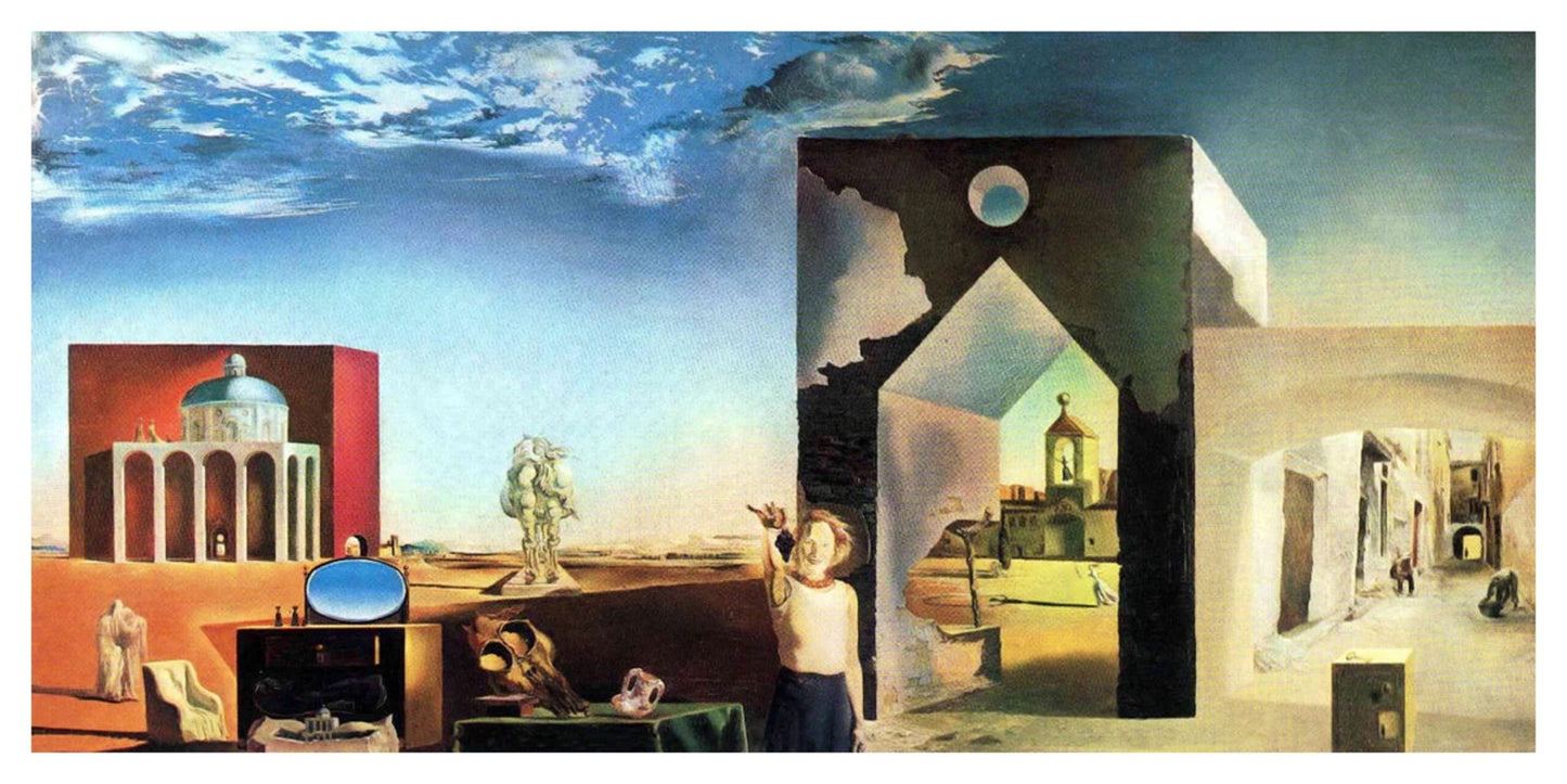 Kunstdruck Salvador Dali - Banlieue de la Ville 100x50cm