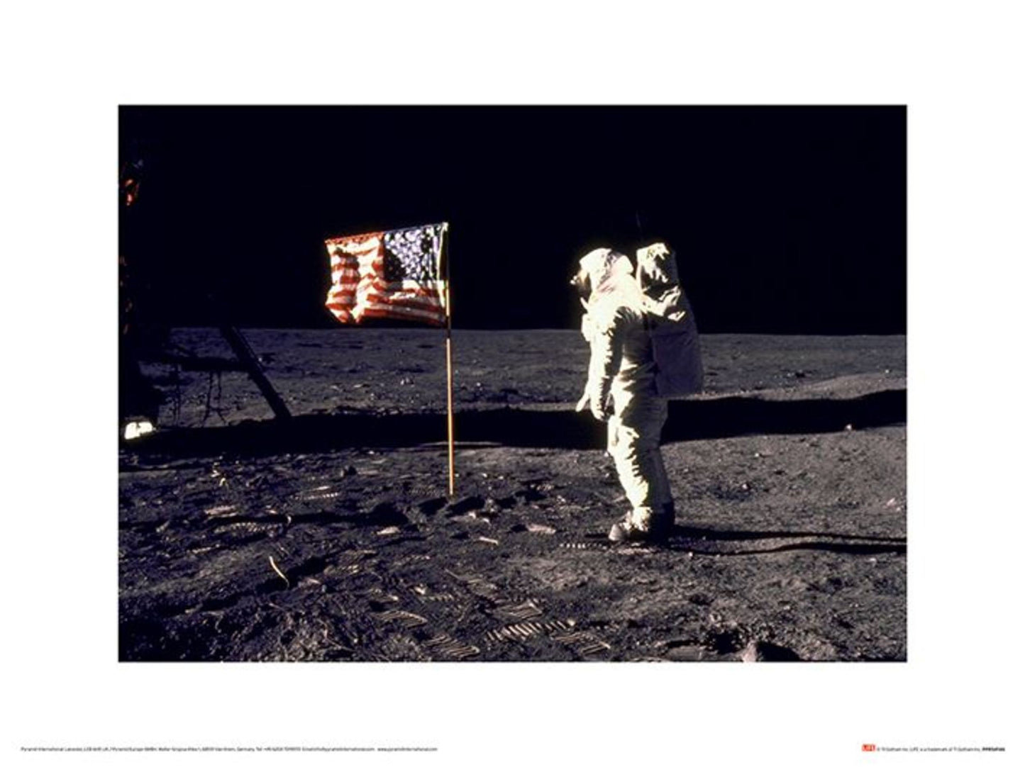 Kunstdruck Time Life - Aldrin Moon 30x40cm