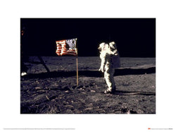 Kunstdruck Time Life Aldrin Moon 30x40cm