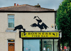 Kunstdruck Banksy - Pelikane Fish and Chips 70x50cm