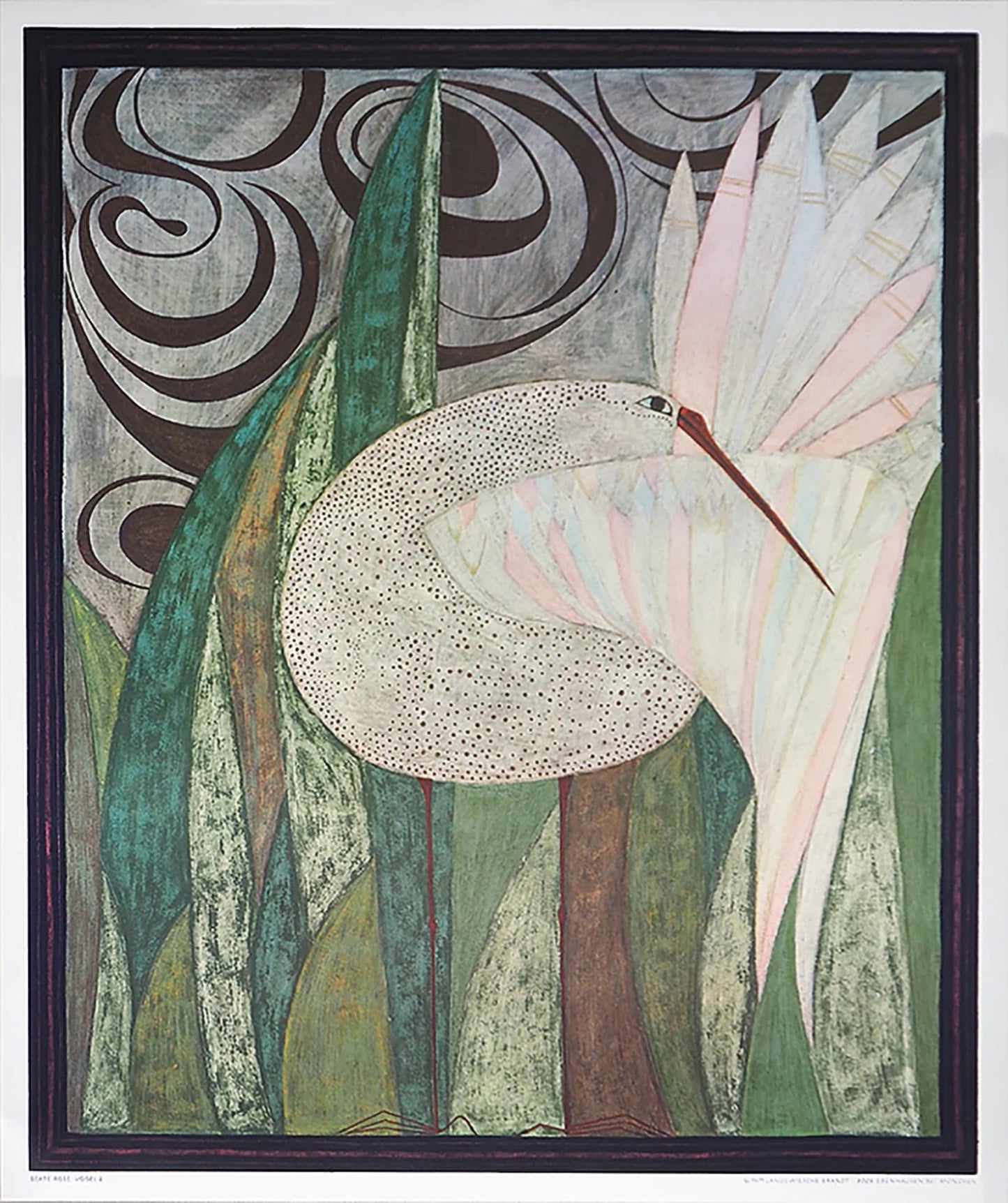 Kunstdruck Beate Rose - Vogel 2 52x62cm