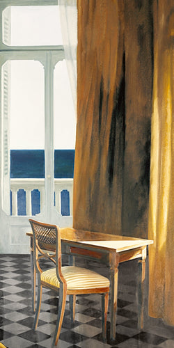 Kunstdruck Henning von Gierke - Interieur mit Sonne und Meer II 50x100cm