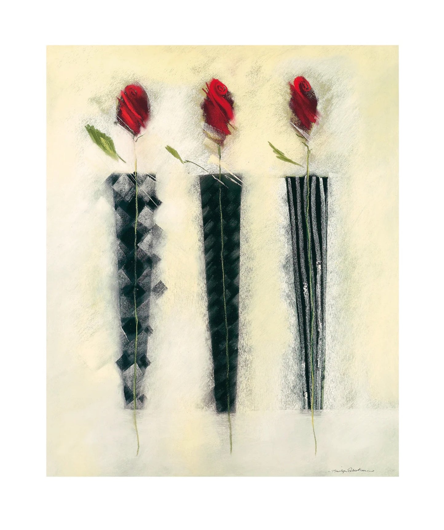 Kunstdruck Marilyn Robertson - Rot und Schwarz II 50x60cm