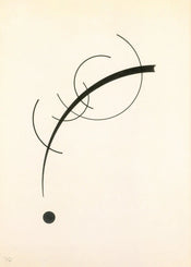 Kunstdruck Wassily Kandinsky - Freie Kurve auf den Punkt 50x70cm