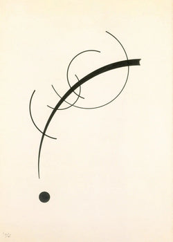 Kunstdruck Wassily Kandinsky - Freie Kurve auf den Punkt 50x70cm