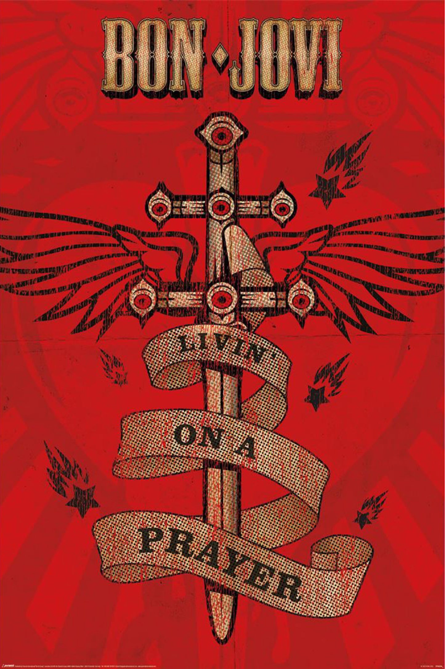 Poster Bon Jovi - Livin On a Prayer 61x91,5cm