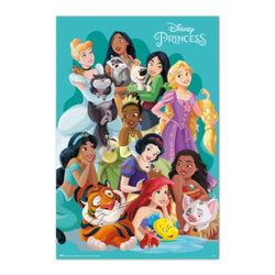 Poster Disney Princesses and Pets 61x91,5cm