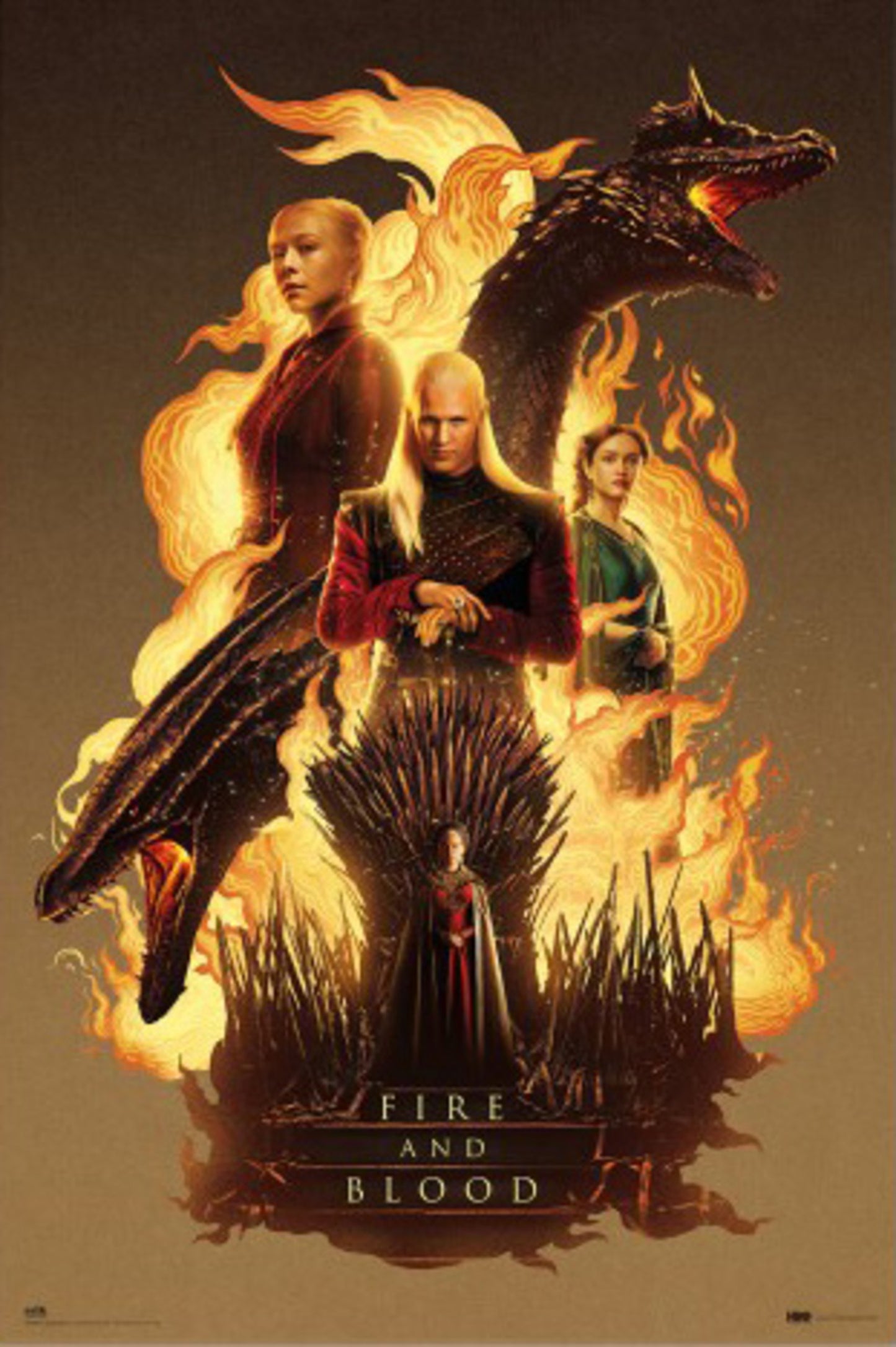 Poster House of the Dragon Fire and Blood 61x91,5cm