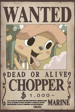 Poster One Piece Wanted Chopper Wano  38x52cm