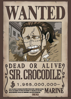 Poster One Piece Wanted Crocodile Wano 38x52cm