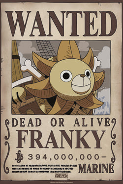 Poster One Piece - Wanted Franky Wano 38x52cm