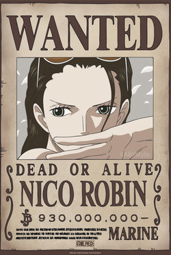 Poster One Piece Wanted Nico Robin Wano 38x52cm