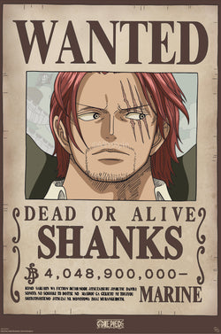 Poster One Piece Wanted Shanks Wano 38x52cm