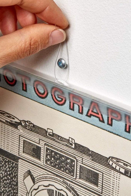 Posterhänger 50cm Transparent - Posterleiste mit Aufhängauge