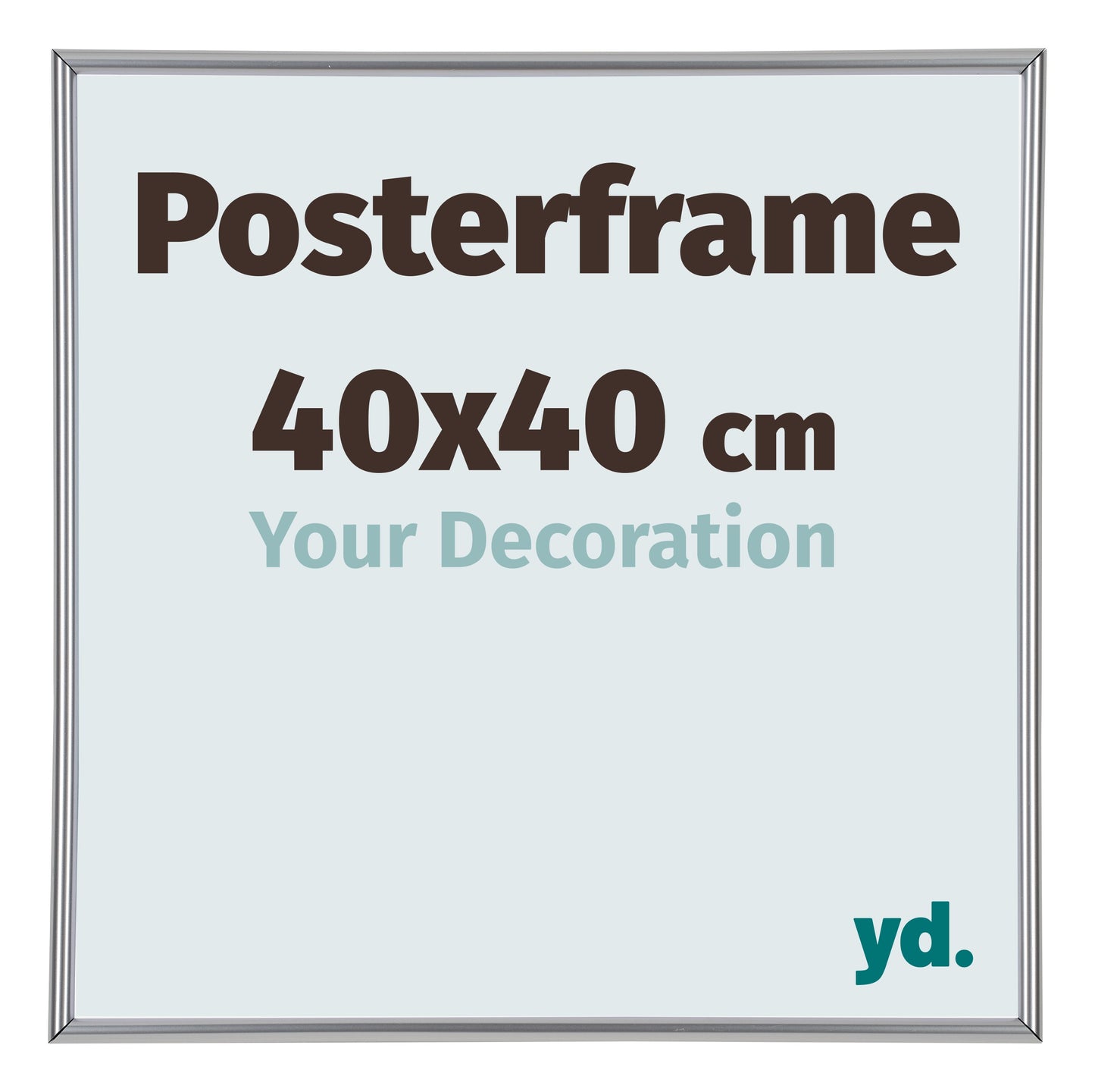 Posterrahmen 40x40cm Silber Hochglanz Kunststoff Paris