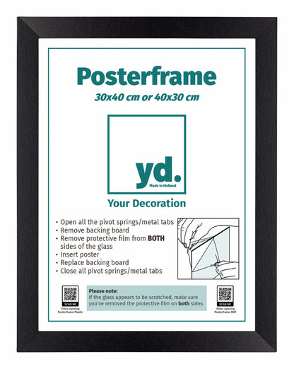 Posterrahmen 30x40cm Schwarz Matt MDF Parma
