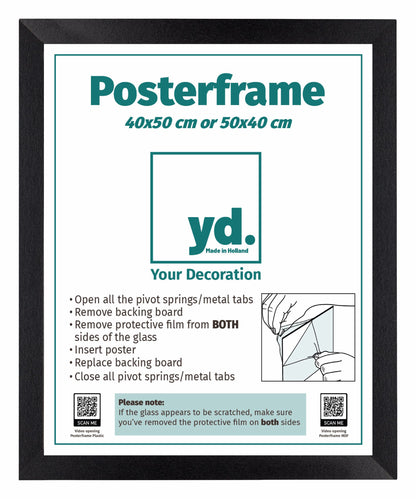Posterrahmen 40x50cm Schwarz Matt MDF Parma